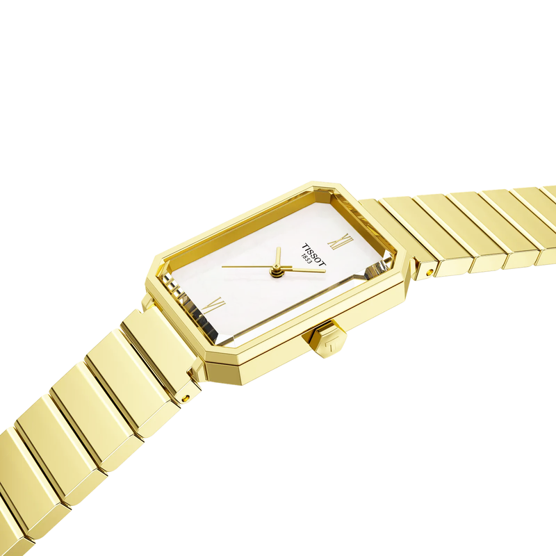 Tissot SRV 30mm Mother of Pearl Dial Yellow PVD Bracelet Ladies Watch - Berry's Jewellers