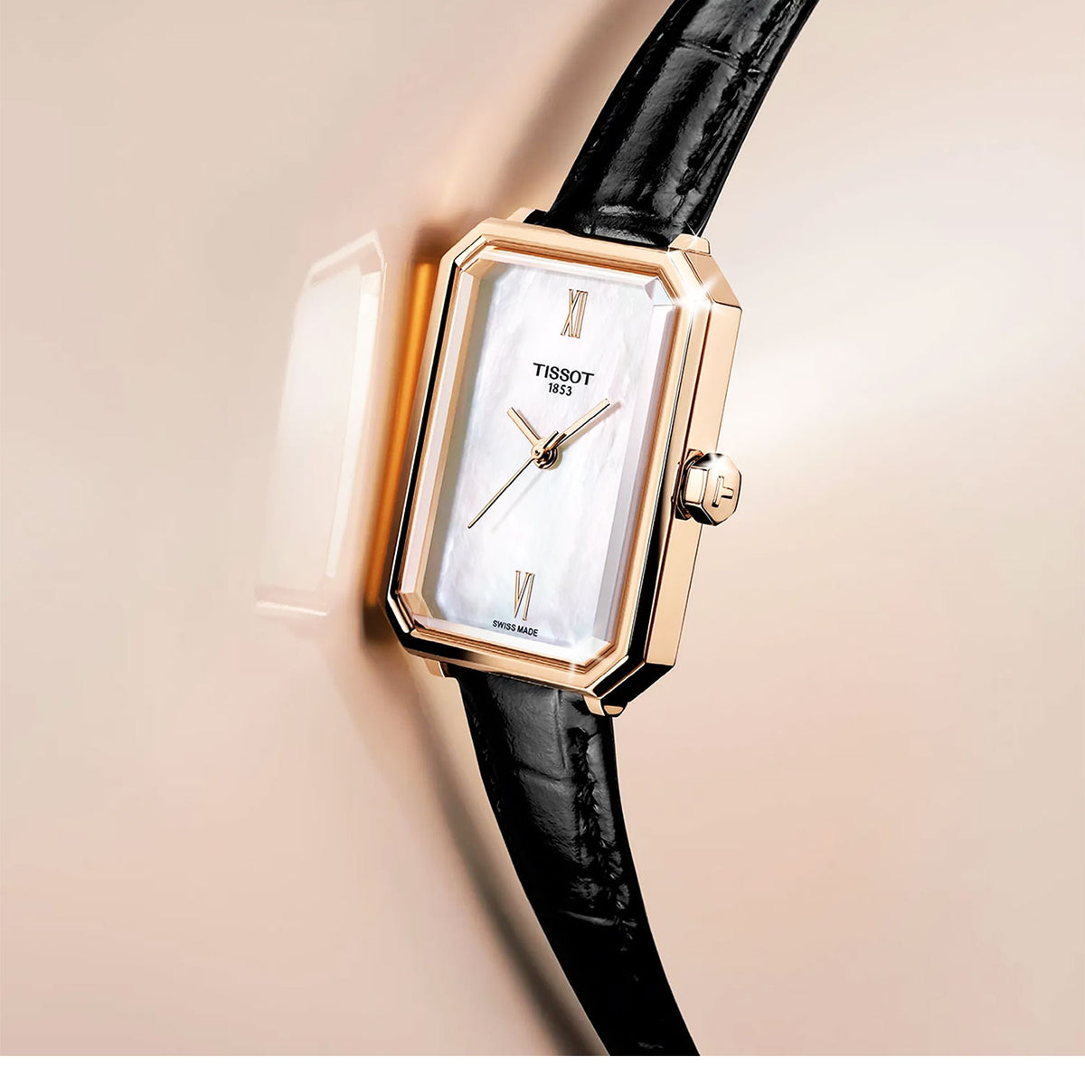 Tissot SRV 30mm Mother of Pearl Dial Rose Gold PVD Strap Ladies Watch - Berry's Jewellers