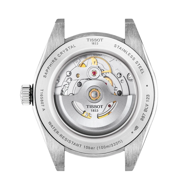Tissot Gentleman 38mm Silver Dial Steel Bracelet Mens Automatic Watch - Berry's Jewellers