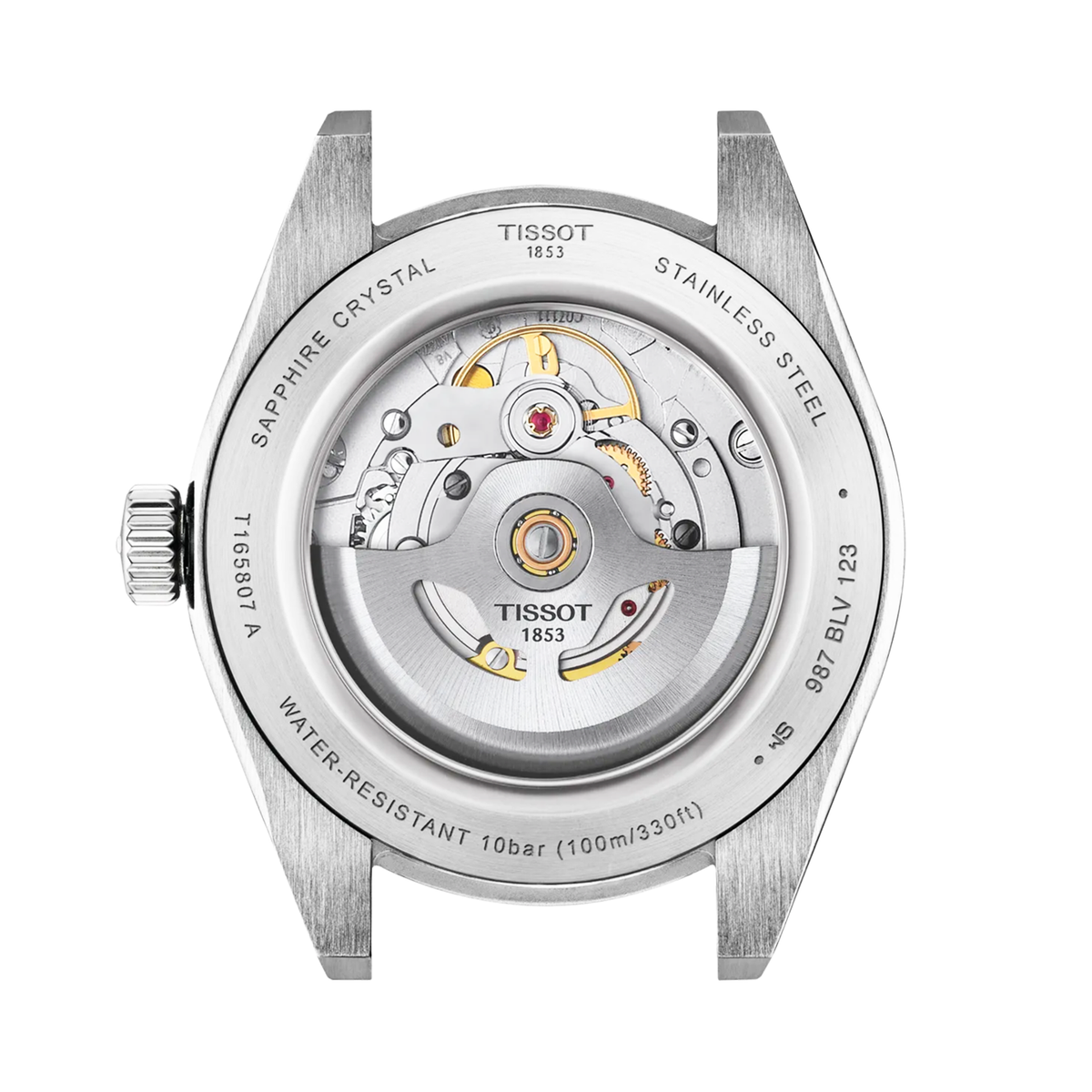 Tissot Gentleman 38mm Blue Dial Steel Bracelet Automatic Mens Watch - Berry's Jewellers