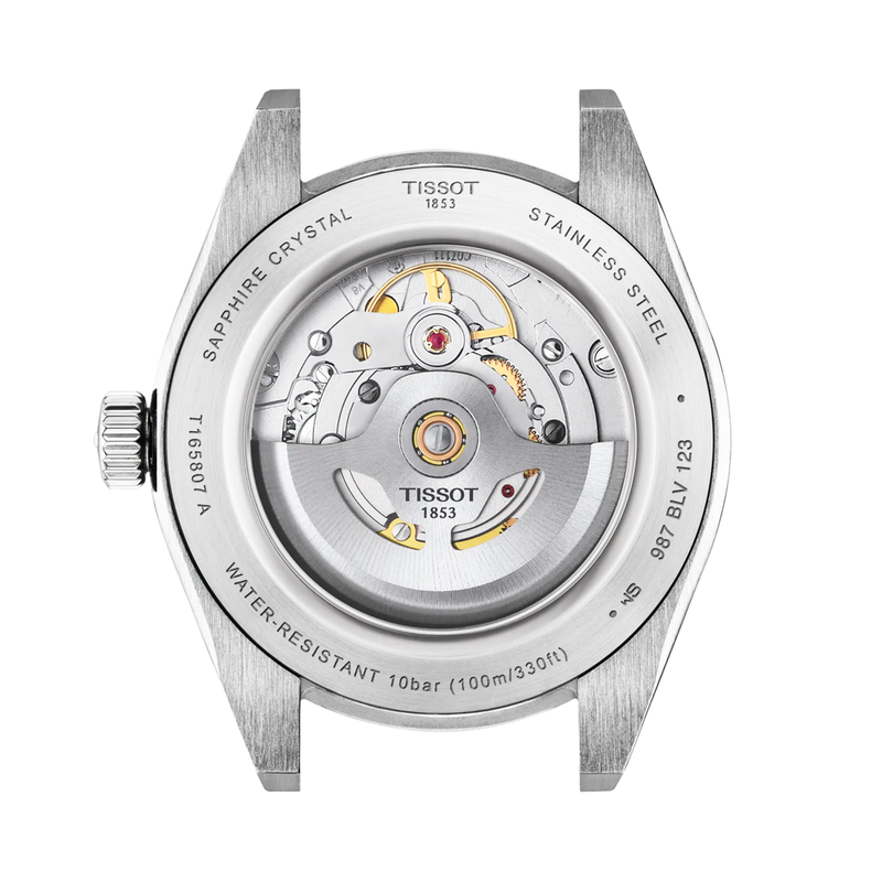 Tissot Gentleman 38mm Blue Dial Steel Bracelet Automatic Mens Watch - Berry's Jewellers