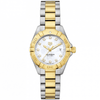Aquaracer 27mm Two-Tone White Mother of Pearl Diamond Dial Watch