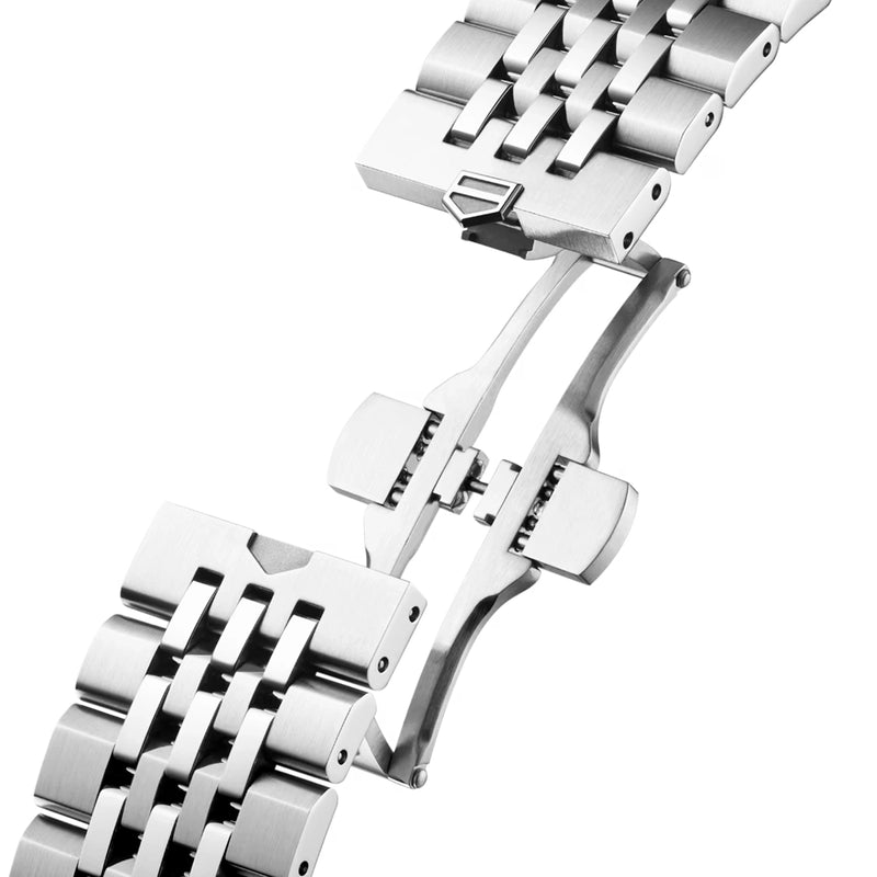 Carrera 41mm Black/Red Dial Automatic Chronograph Bracelet Watch