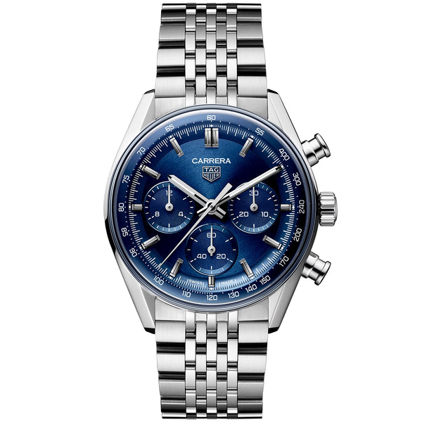 Carrera 41mm Blue Dial Automatic Chronograph Bracelet Watch