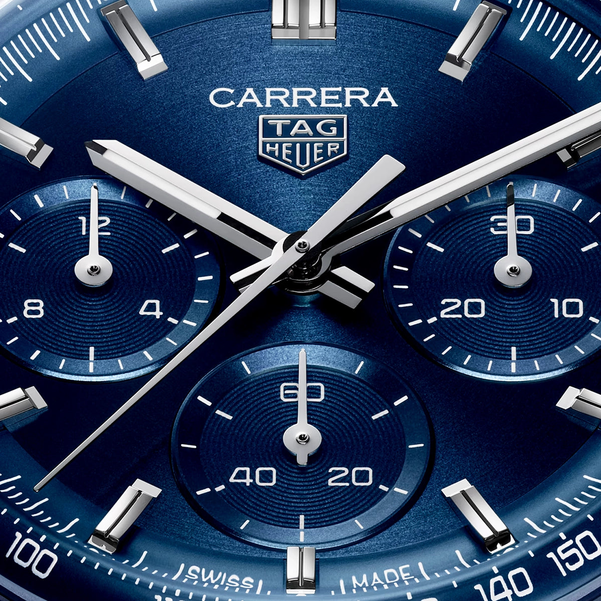 TAG Heuer Carrera 41mm Blue Dial Automatic Chronograph Bracelet Watch - Berry's Jewellers