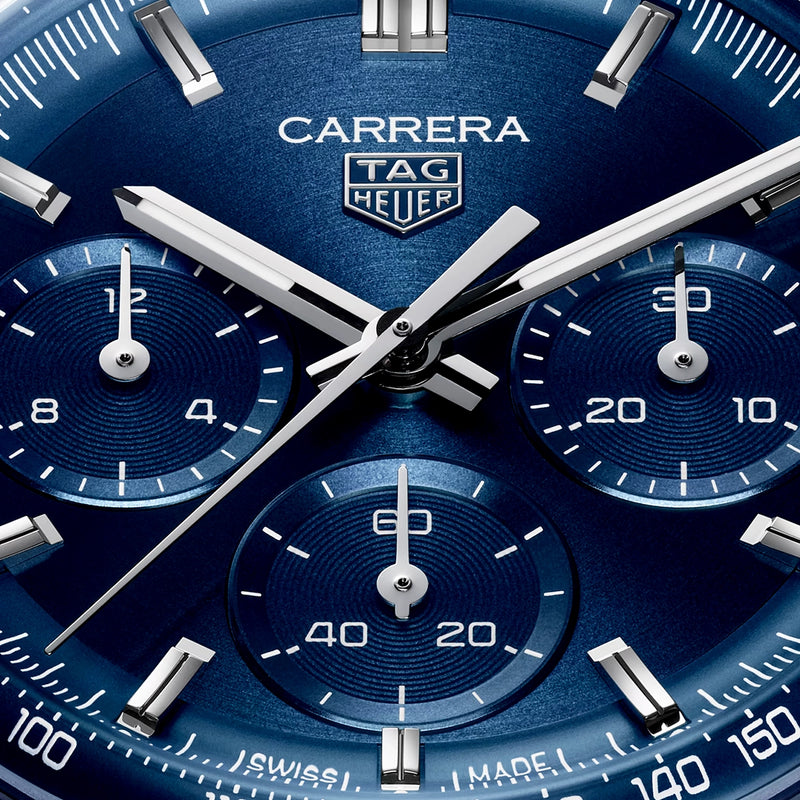 Carrera 41mm Blue Dial Automatic Chronograph Bracelet Watch