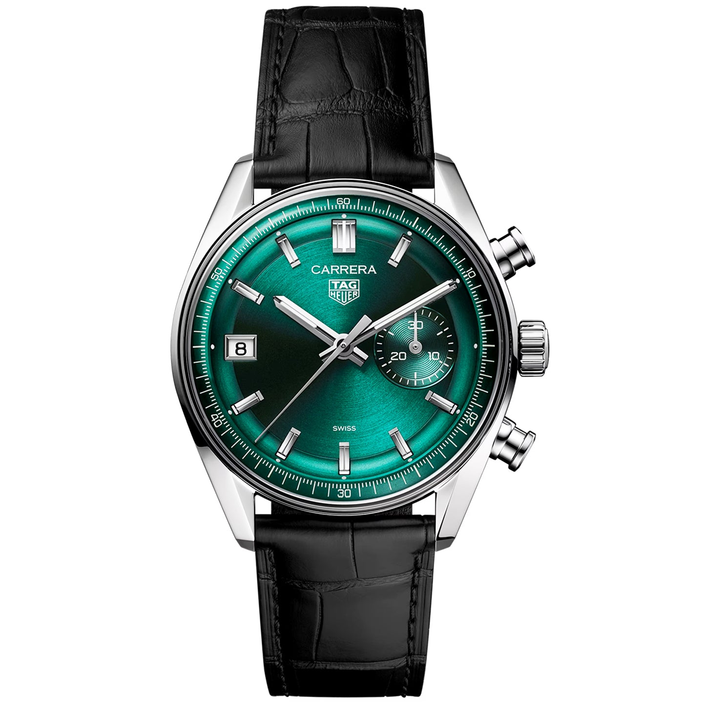 Carrera Dato 39mm Teal Green Dial Automatic Chronograph Watch
