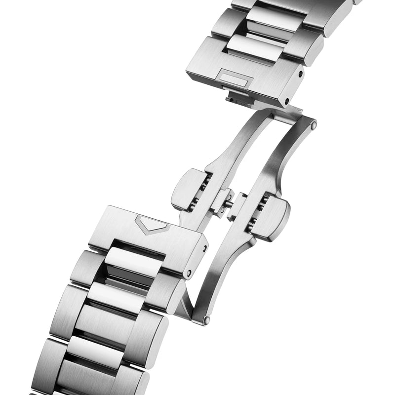 Carrera Chronograph Sport 42mm Silver 'Panda' Dial Mens Bracelet Watch