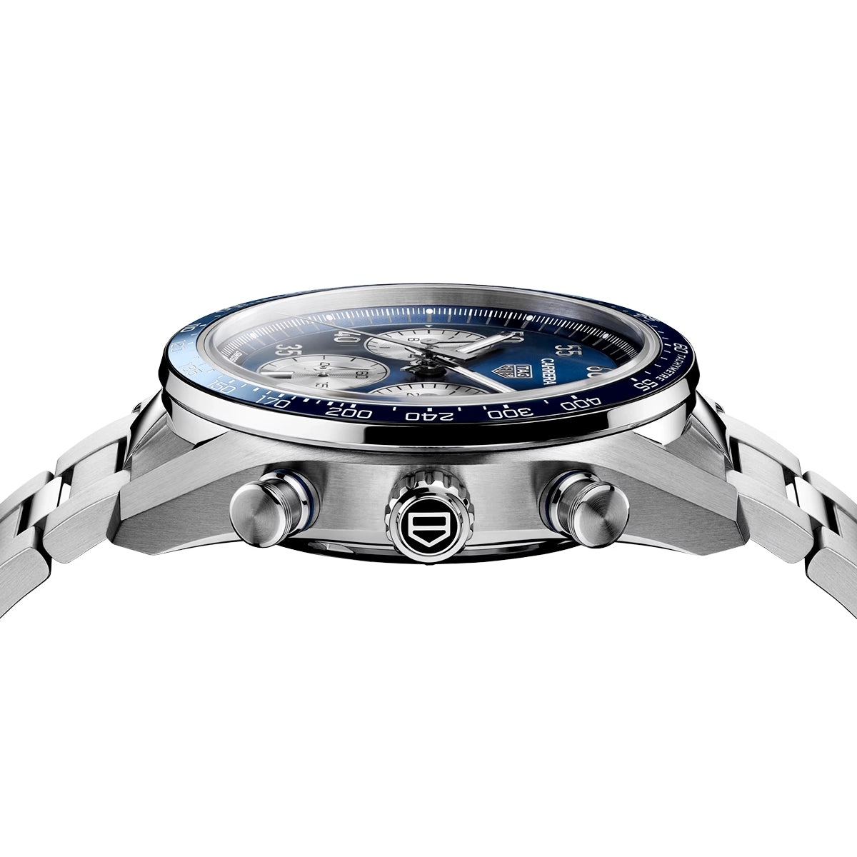 Carrera Chronograph Sport 42mm Blue Dial Mens Bracelet Watch
