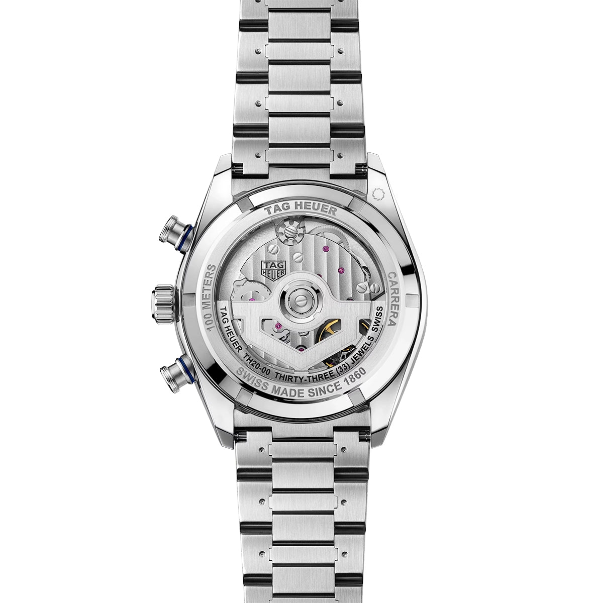 Carrera Chronograph Sport 42mm Blue Dial Mens Bracelet Watch