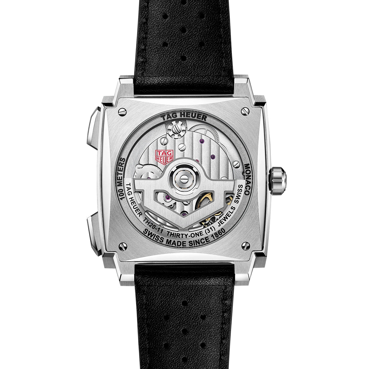 TAG Heuer Monaco Chronograph 39mm Titanium Blue Dial Automatic Strap Watch - Berry's Jewellers