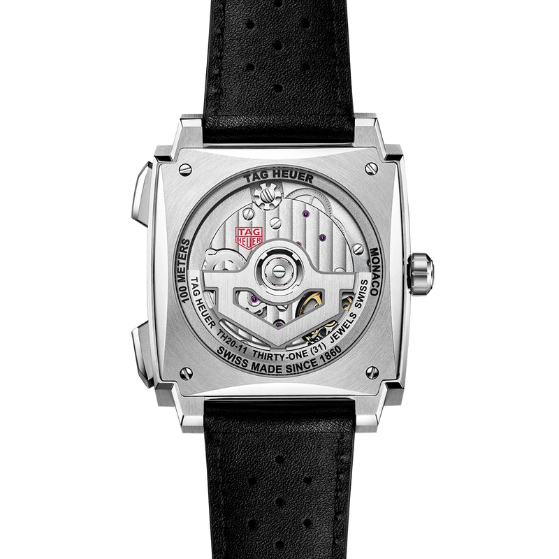 TAG Heuer Monaco Chronograph 39mm Titanium Blue Dial Automatic Strap Watch - Berry's Jewellers