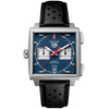 TAG Heuer Monaco Chronograph 39mm Titanium Blue Dial Automatic Strap Watch - Berry's Jewellers
