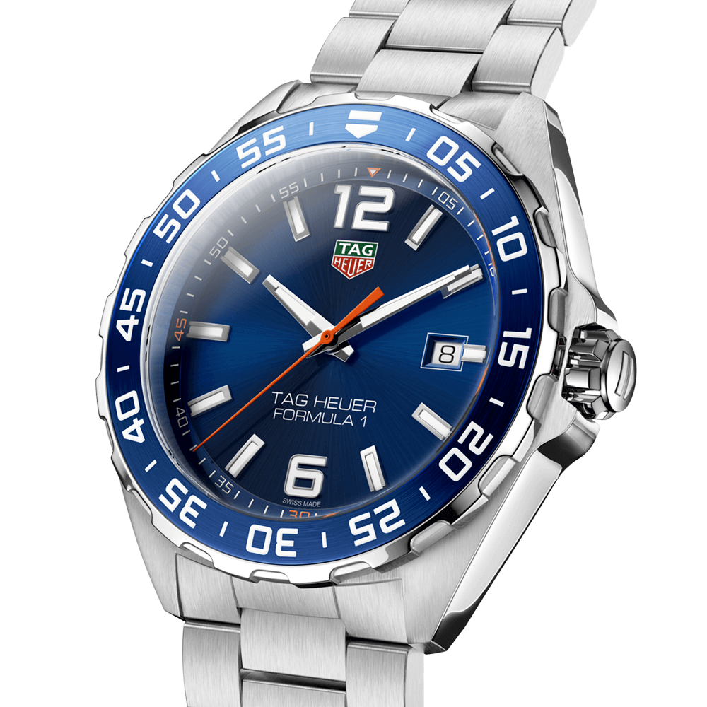 TAG Heuer Formula 1 43mm Blue Sunray Dial Mens Bracelet Watch - Berry's Jewellers