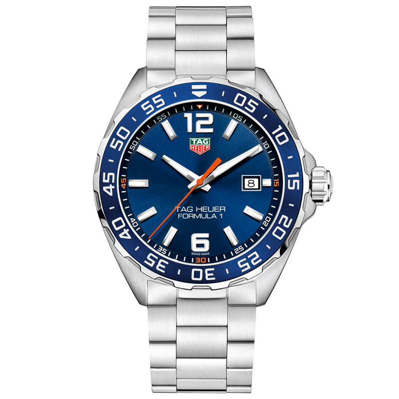TAG Heuer Formula 1 43mm Blue Sunray Dial Mens Bracelet Watch - Berry's Jewellers