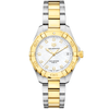 TAG Heuer Aquaracer 32mm Two-Tone White Mother of Pearl Diamond Dial Watch - Berry's Jewellers