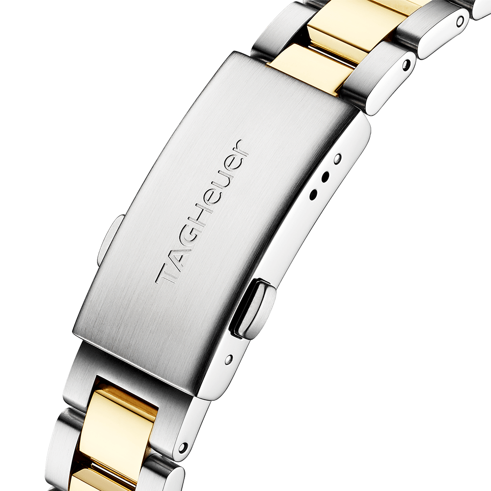 TAG Heuer Aquaracer 32mm Two-Tone White Mother of Pearl Diamond Dial Watch - Berry's Jewellers