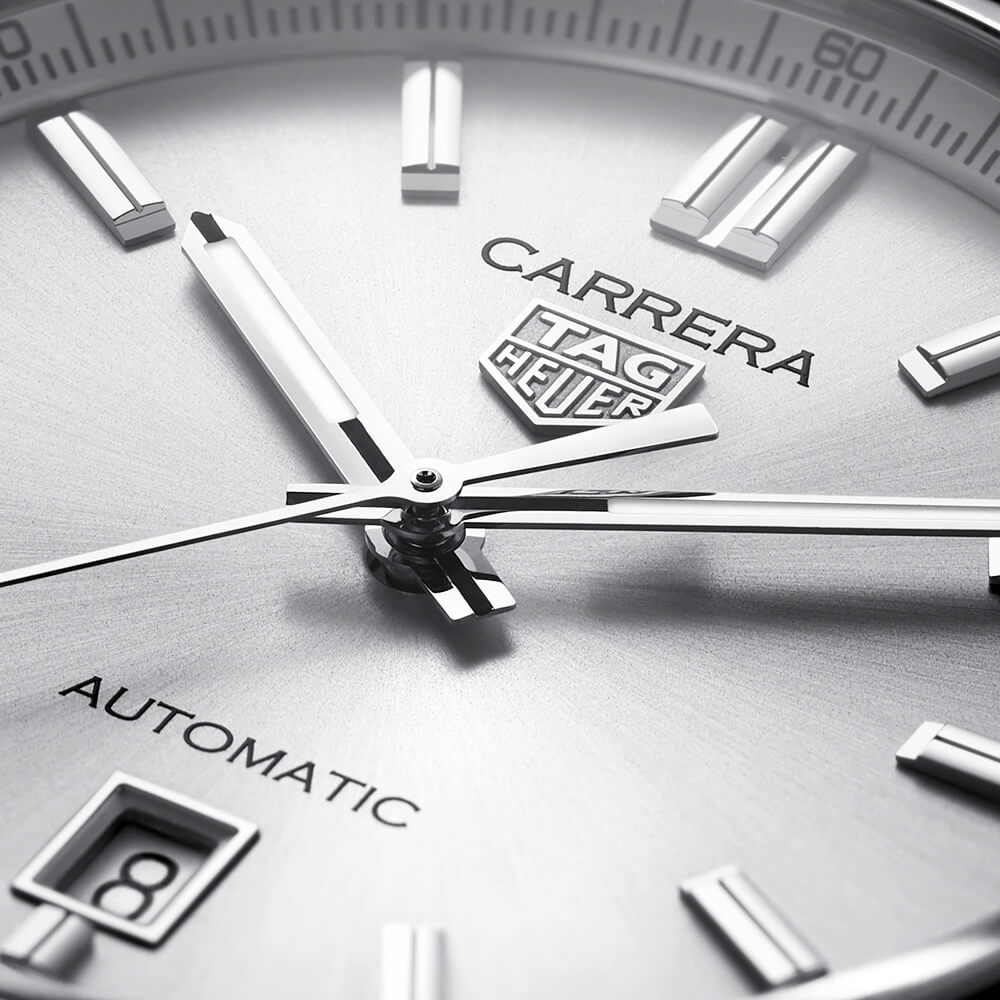 Carrera 39mm Silver Dial Mens Automatic Bracelet Watch