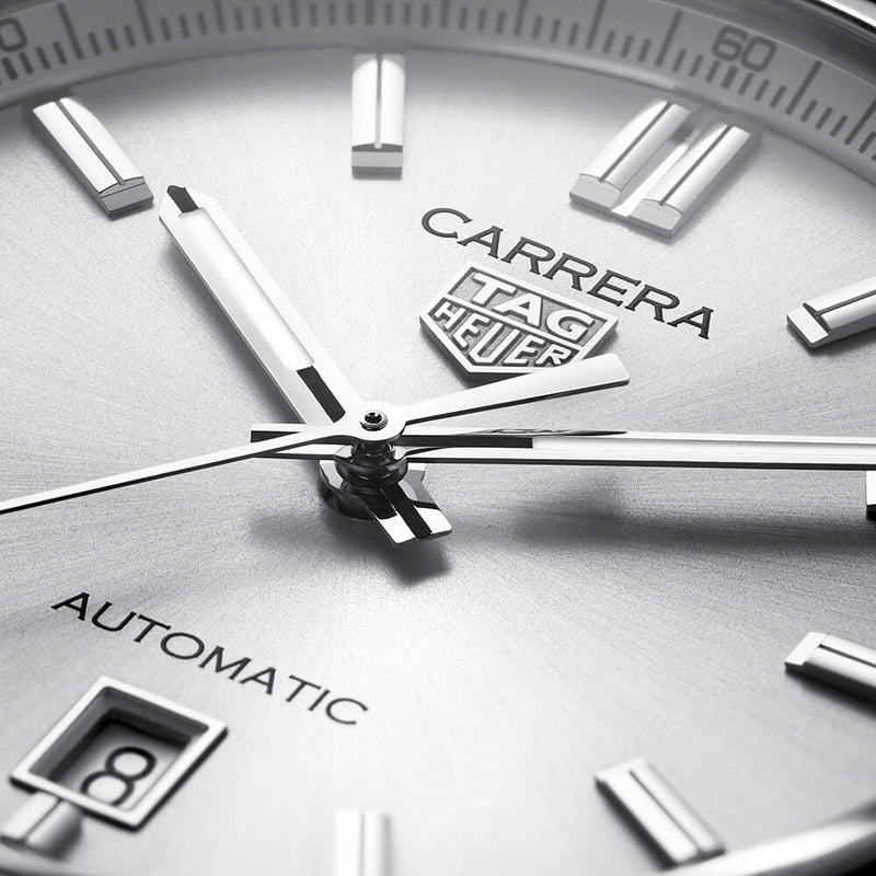 Carrera 39mm Silver Dial Mens Automatic Bracelet Watch