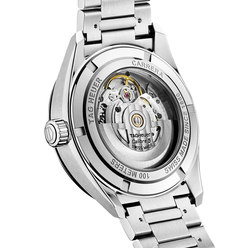 Carrera 39mm Silver Dial Mens Automatic Bracelet Watch