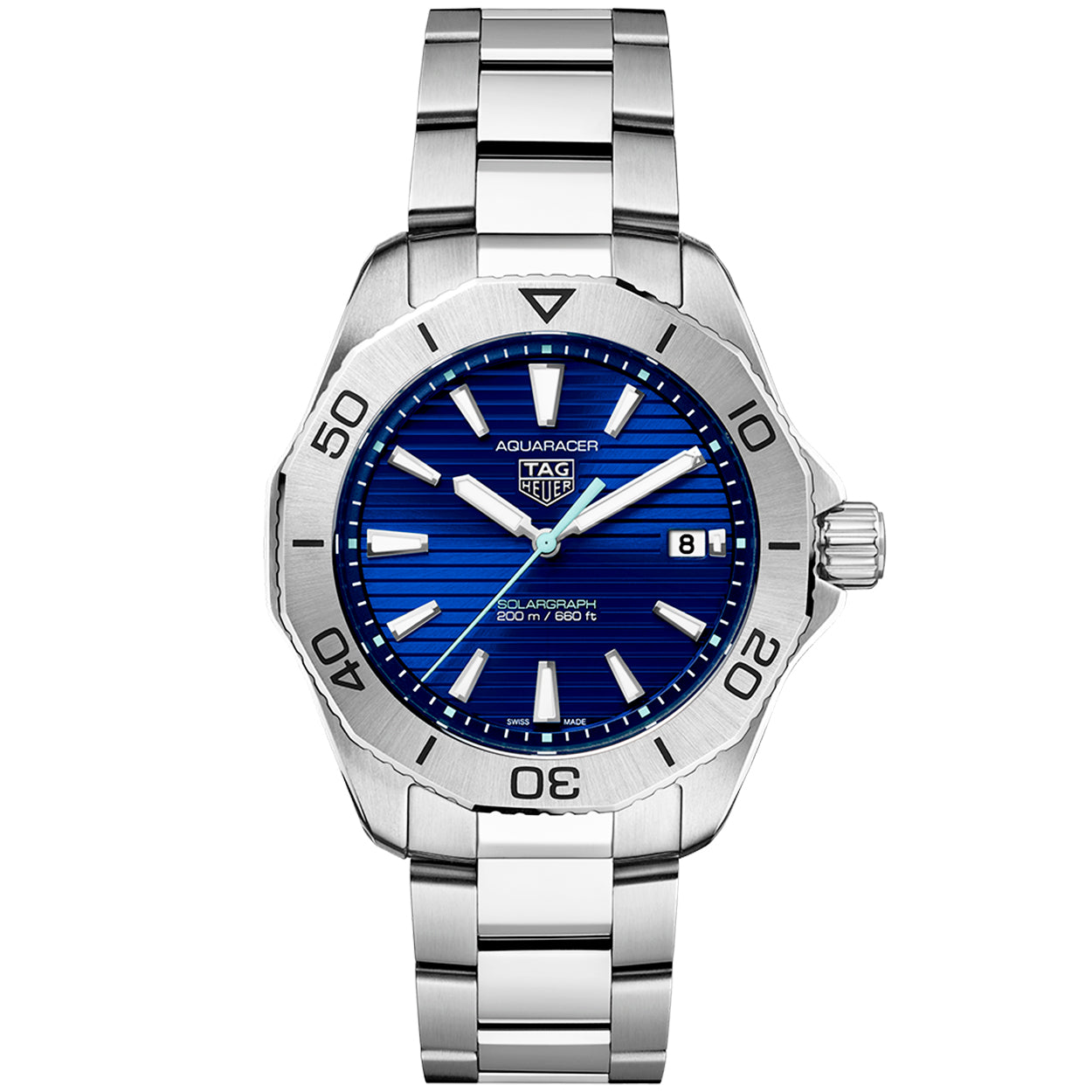 Aquaracer Professional 200 Solargraph 40mm Blue Dial Bracelet Watch