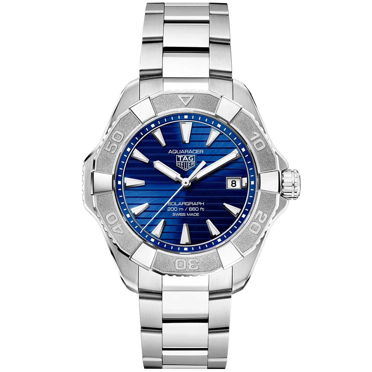 Aquaracer Professional 200 Solargraph 40mm Blue Sunray Dial Bracelet Watch