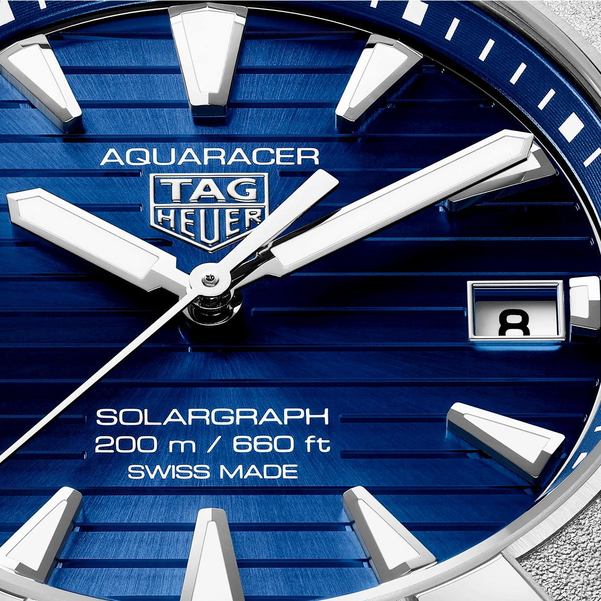 Aquaracer Professional 200 Solargraph 40mm Blue Sunray Dial Bracelet Watch
