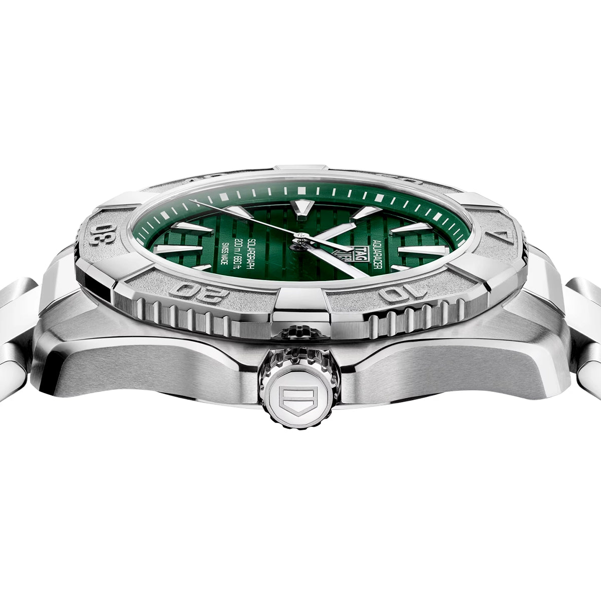 Aquaracer Professional 200 Solargraph 40mm Green Sunray Dial Bracelet Watch