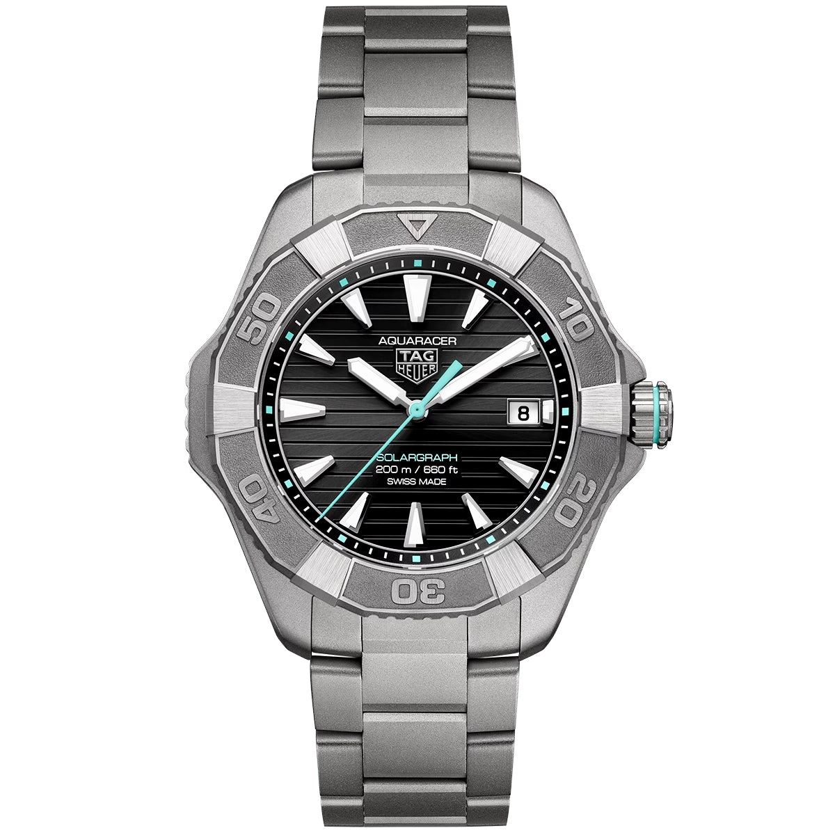 Aquaracer Professional 200 Solargraph 40mm Titanium Bracelet Watch