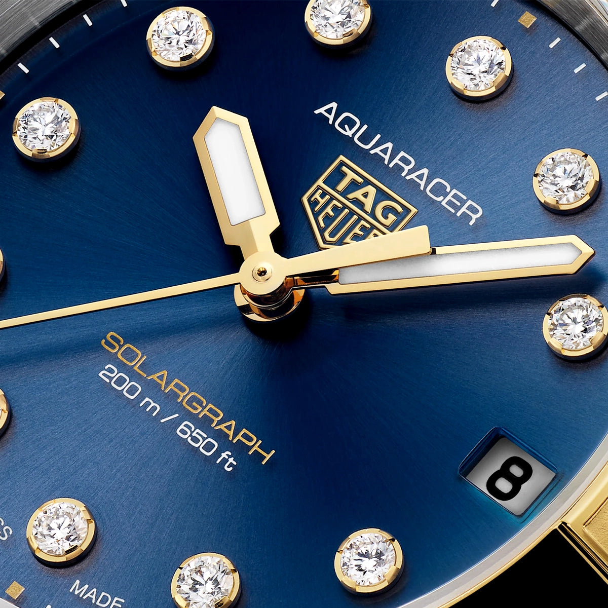 Aquaracer Professional 200 Solargraph Blue Diamond Dial Two-Tone Watch