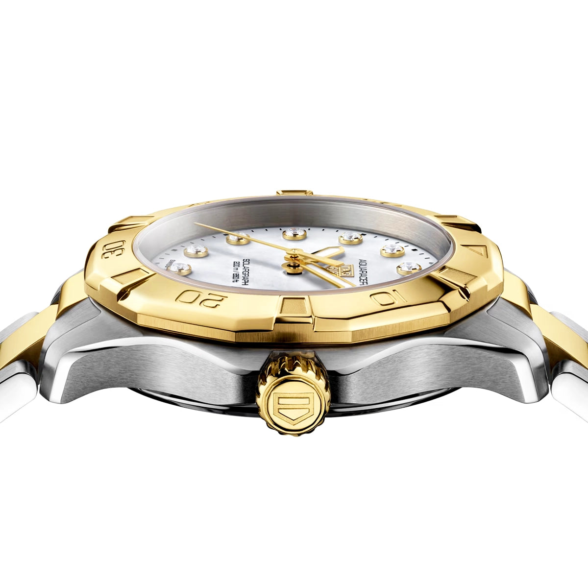Aquaracer Professional 200 Solargraph Diamond Set Two-Tone Watch