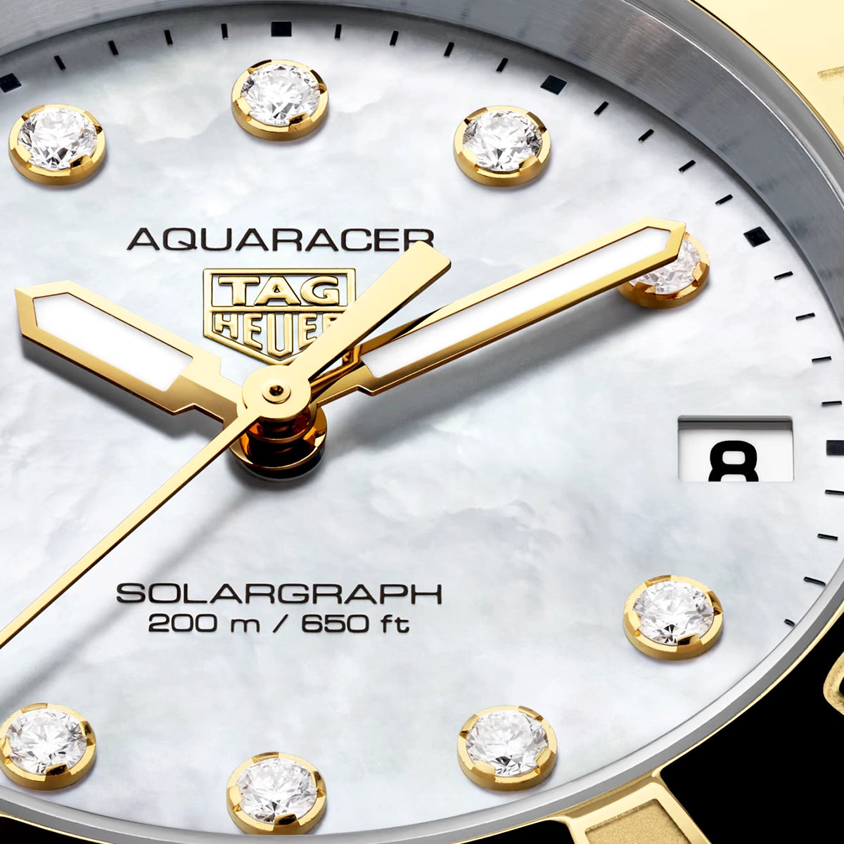 Aquaracer Professional 200 Solargraph Diamond Set Two-Tone Watch