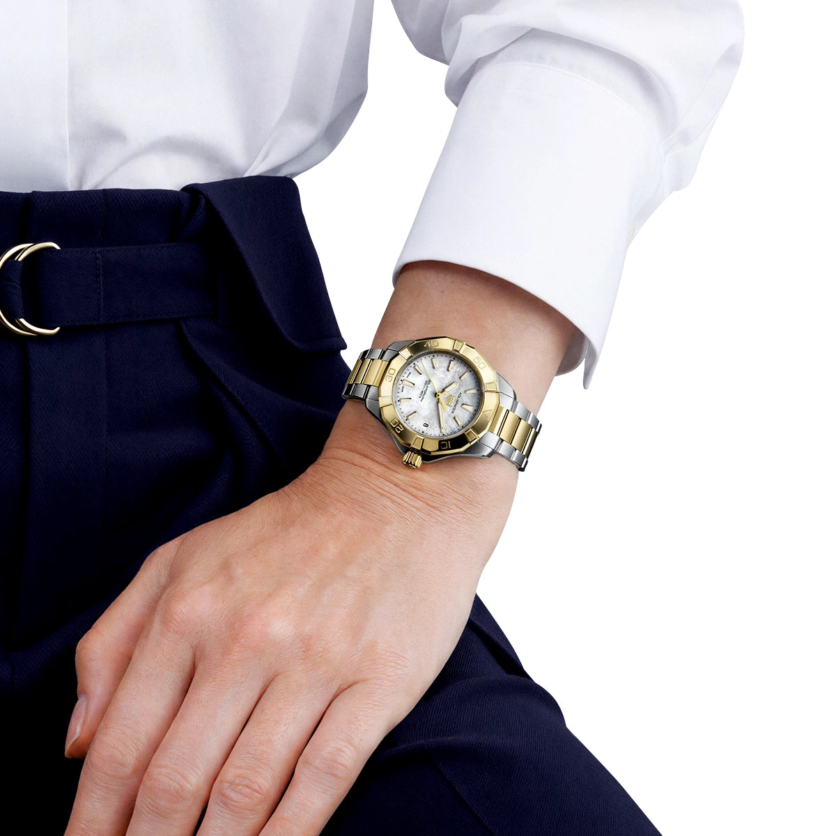 Aquaracer Professional 200 Solargraph Two-Tone Ladies Watch