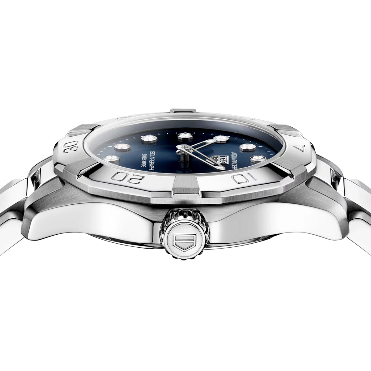Aquaracer Professional 100 Solargraph 28mm Blue Diamond Dial Watch