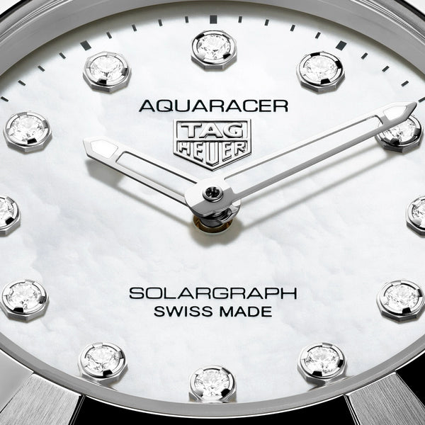 TAG Heuer Aquaracer Professional 100 Solargraph 28mm Diamond Dial Watch - Berry's Jewellers