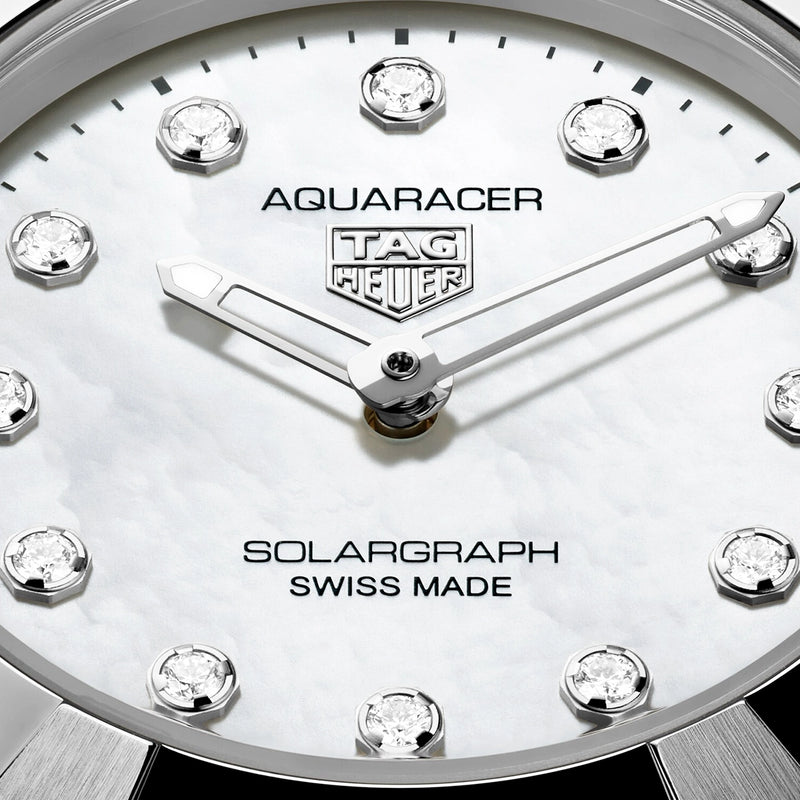 TAG Heuer Aquaracer Professional 100 Solargraph 28mm Diamond Dial Watch - Berry's Jewellers