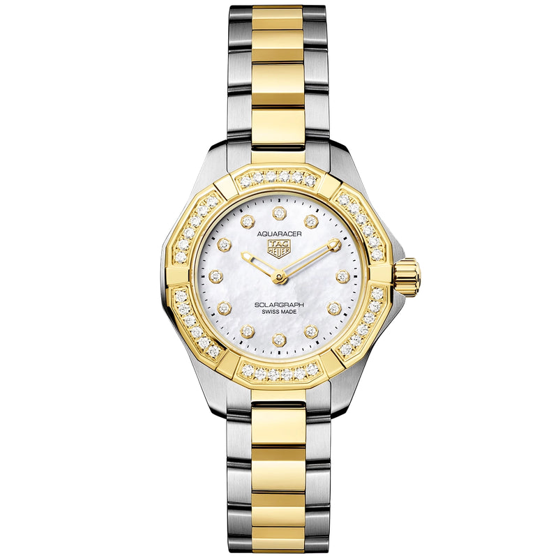 Aquaracer Professional 100 Solargraph 28mm Diamond Set Ladies Watch