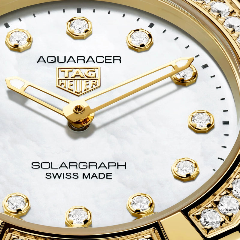 Aquaracer Professional 100 Solargraph 28mm Diamond Set Ladies Watch