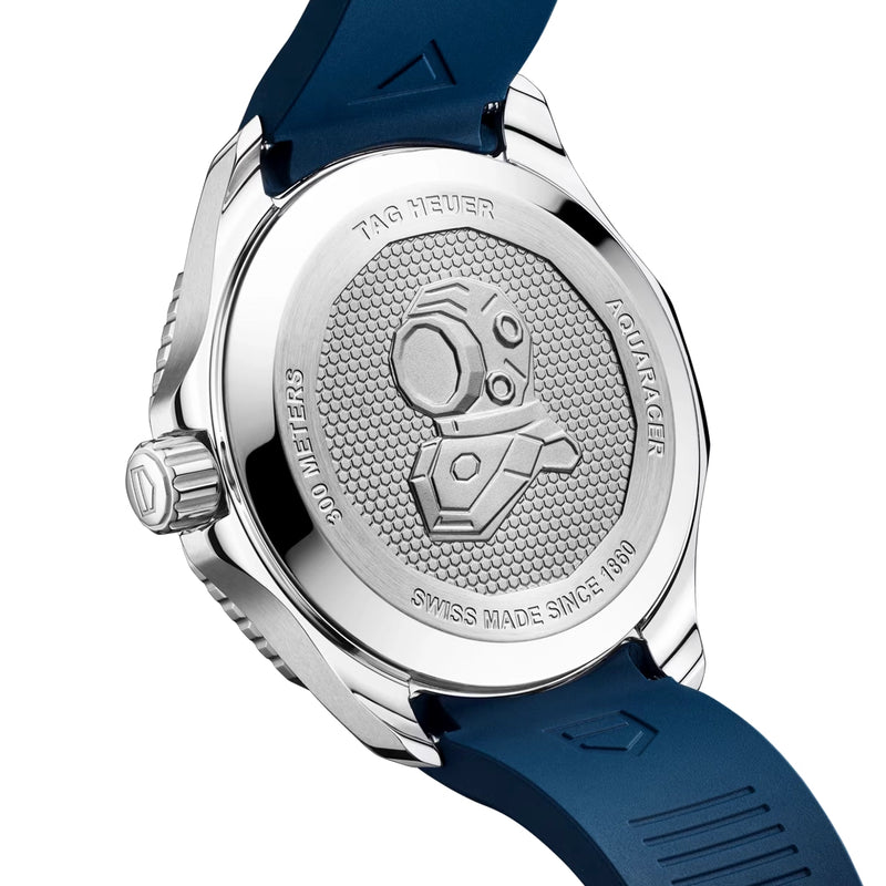 TAG Heuer Aquaracer Professional 300 42mm Blue Dial Rubber Strap Watch - Berry's Jewellers