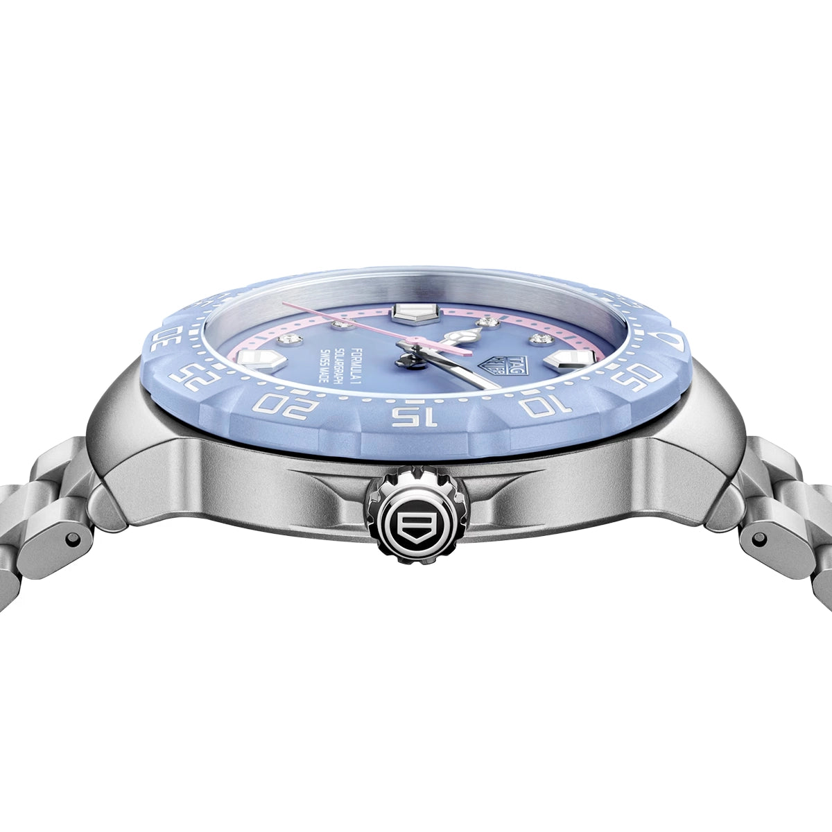TAG Heuer Formula 1 Solargraph 38mm Pastel Violet Limited Edition Watch - Berry's Jewellers