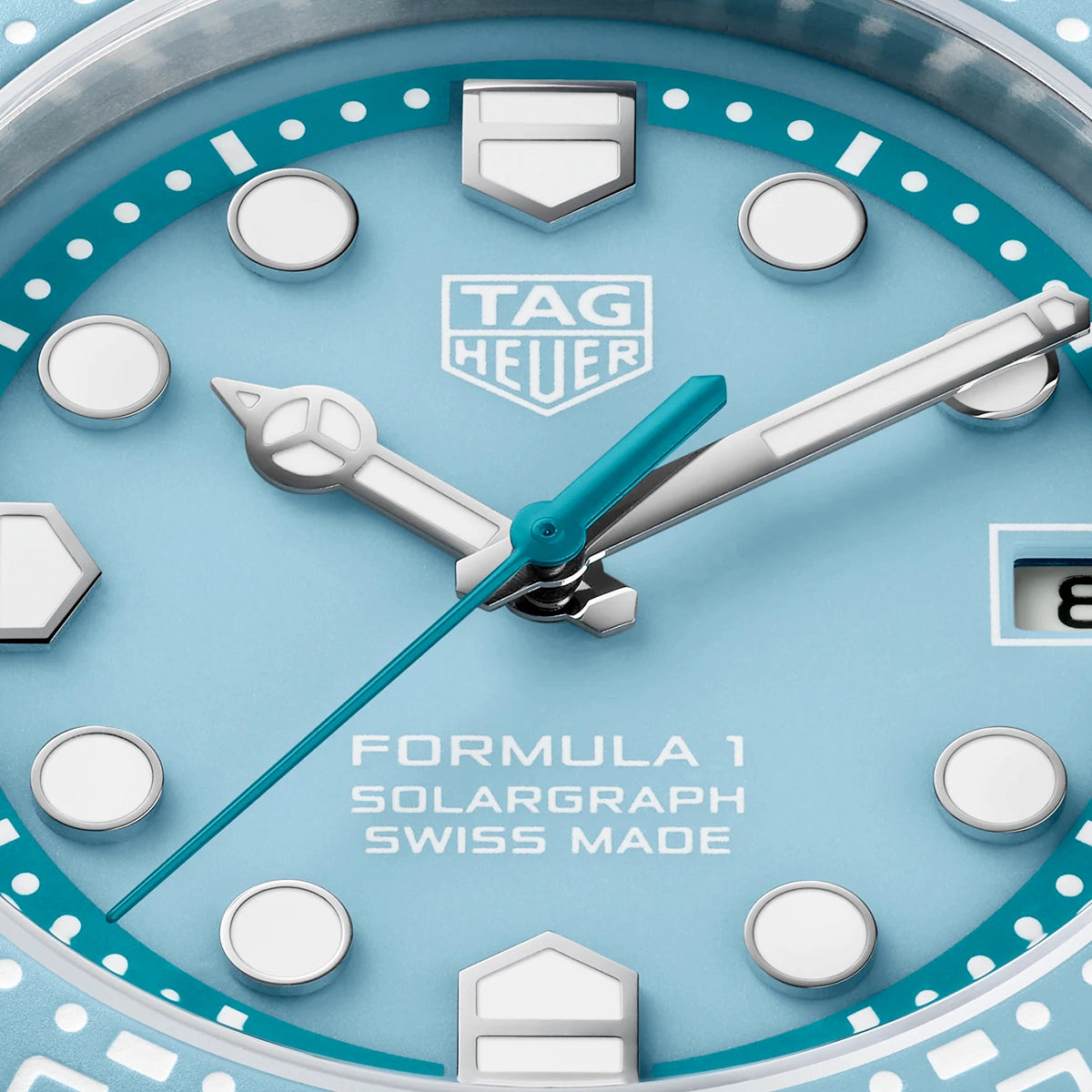 TAG Heuer Formula 1 Solargraph 38mm Pastel Blue Limited Edition Watch - Berry's Jewellers