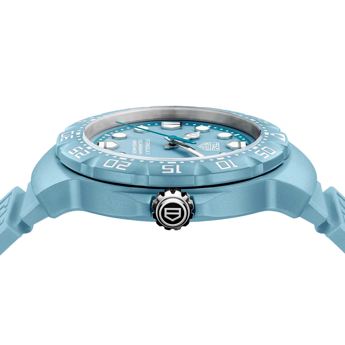 TAG Heuer Formula 1 Solargraph 38mm Pastel Blue Limited Edition Watch - Berry's Jewellers