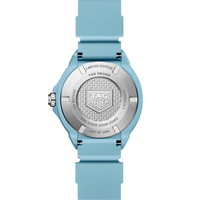 TAG Heuer Formula 1 Solargraph 38mm Pastel Blue Limited Edition Watch - Berry's Jewellers