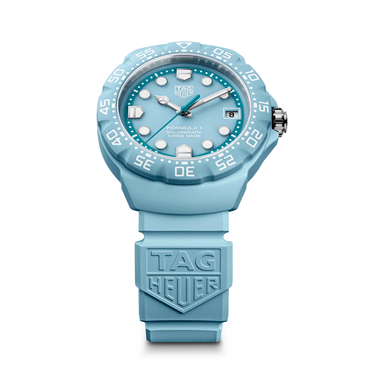 TAG Heuer Formula 1 Solargraph 38mm Pastel Blue Limited Edition Watch - Berry's Jewellers