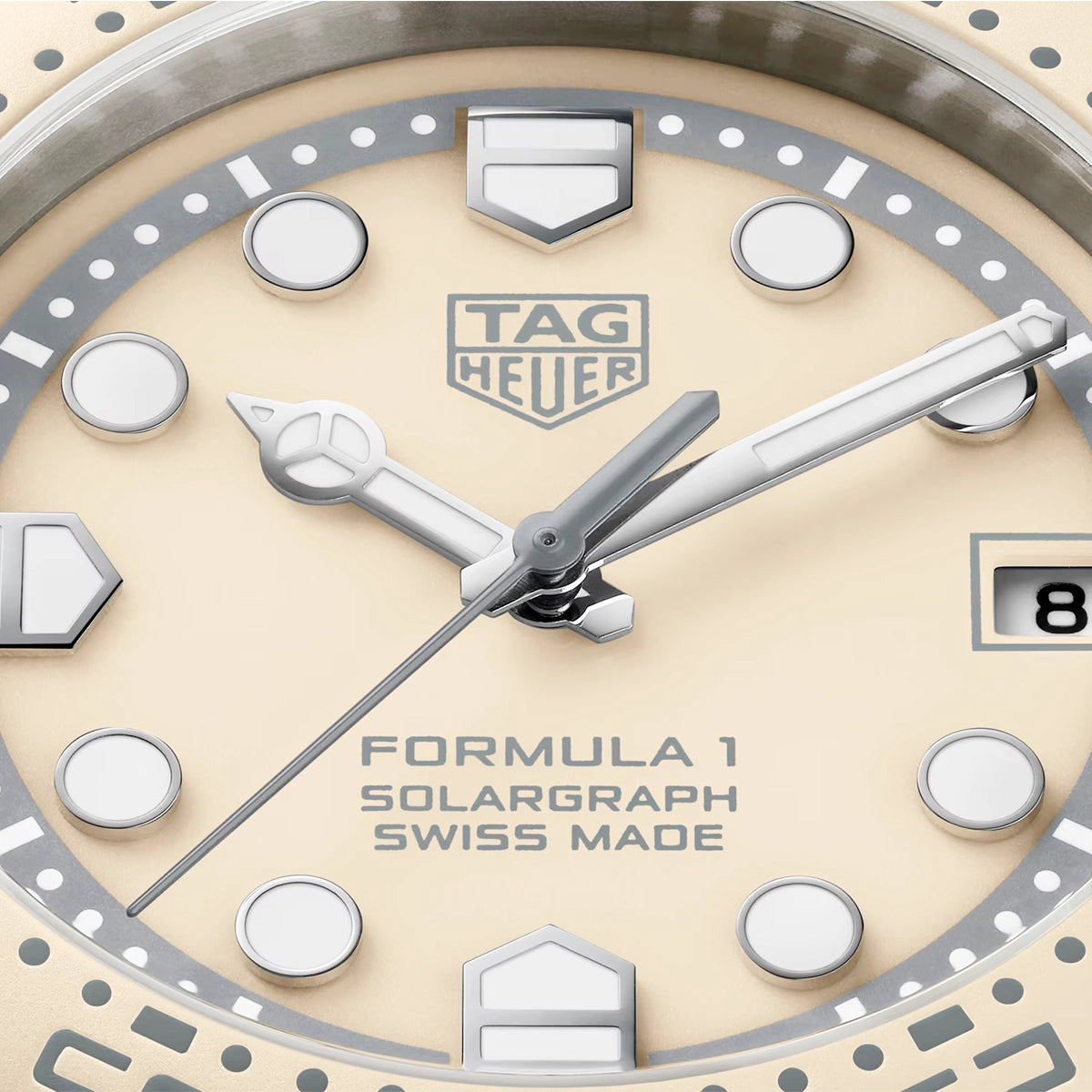 TAG Heuer Formula 1 Solargraph 38mm Pastel Beige Limited Edition Watch - Berry's Jewellers