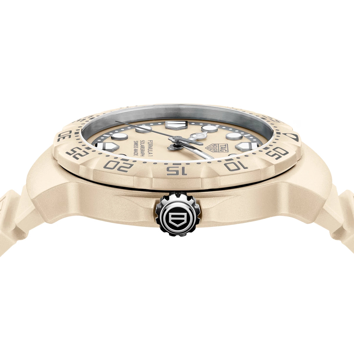 TAG Heuer Formula 1 Solargraph 38mm Pastel Beige Limited Edition Watch - Berry's Jewellers