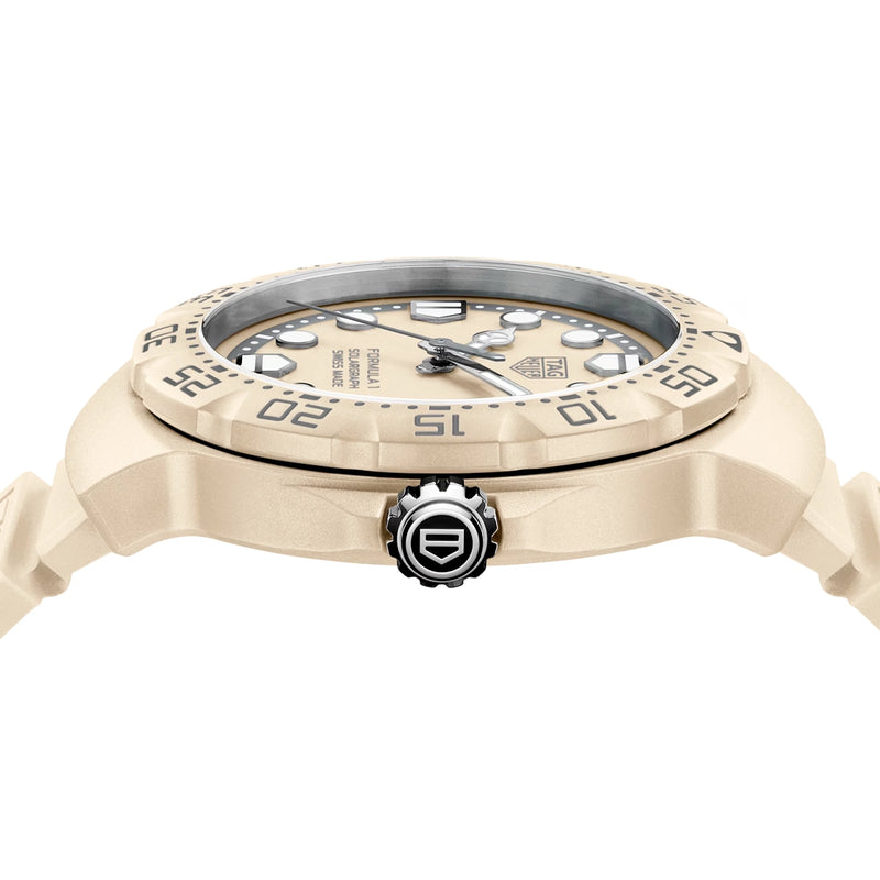 TAG Heuer Formula 1 Solargraph 38mm Pastel Beige Limited Edition Watch - Berry's Jewellers