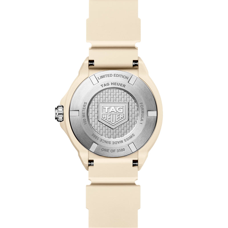 TAG Heuer Formula 1 Solargraph 38mm Pastel Beige Limited Edition Watch - Berry's Jewellers