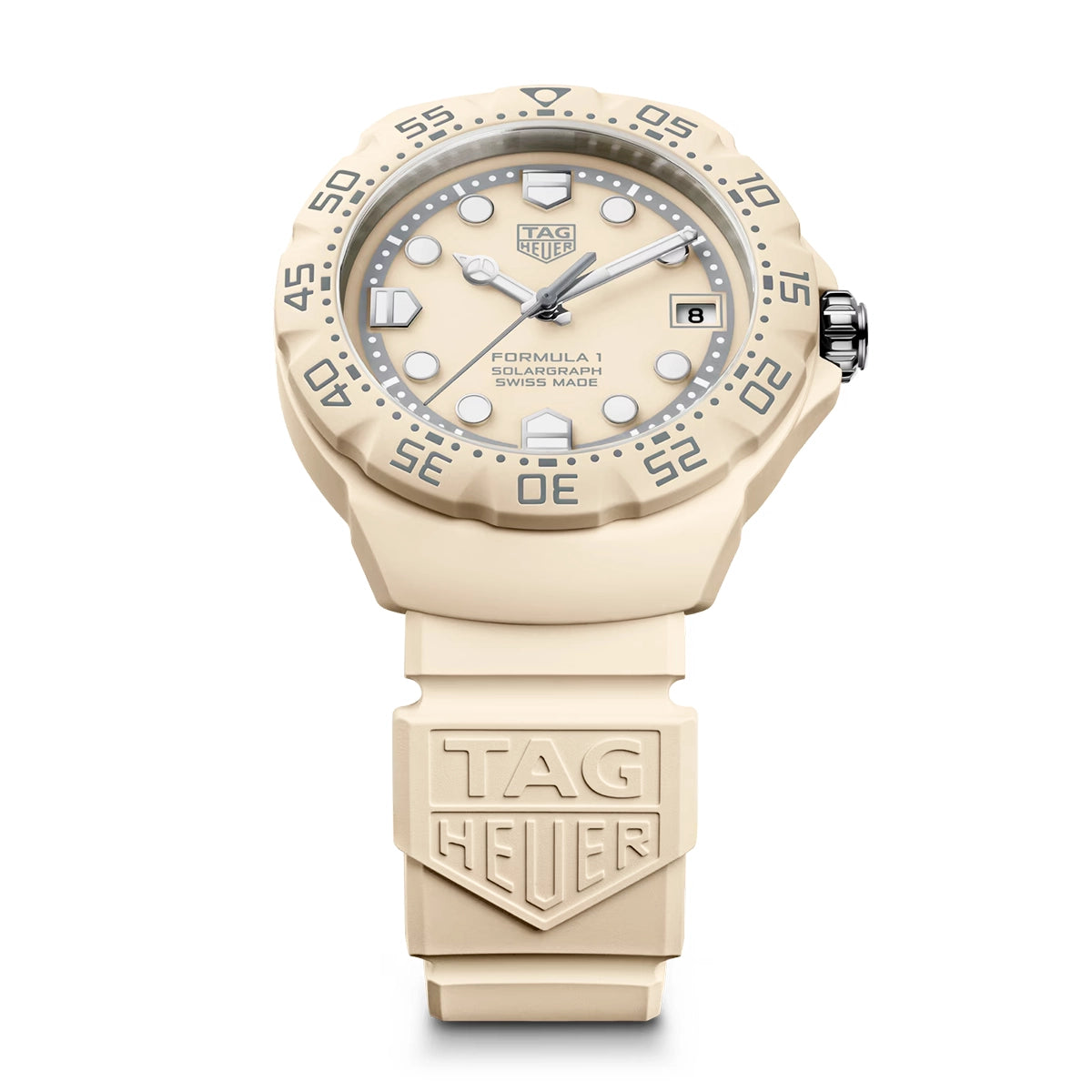 TAG Heuer Formula 1 Solargraph 38mm Pastel Beige Limited Edition Watch - Berry's Jewellers