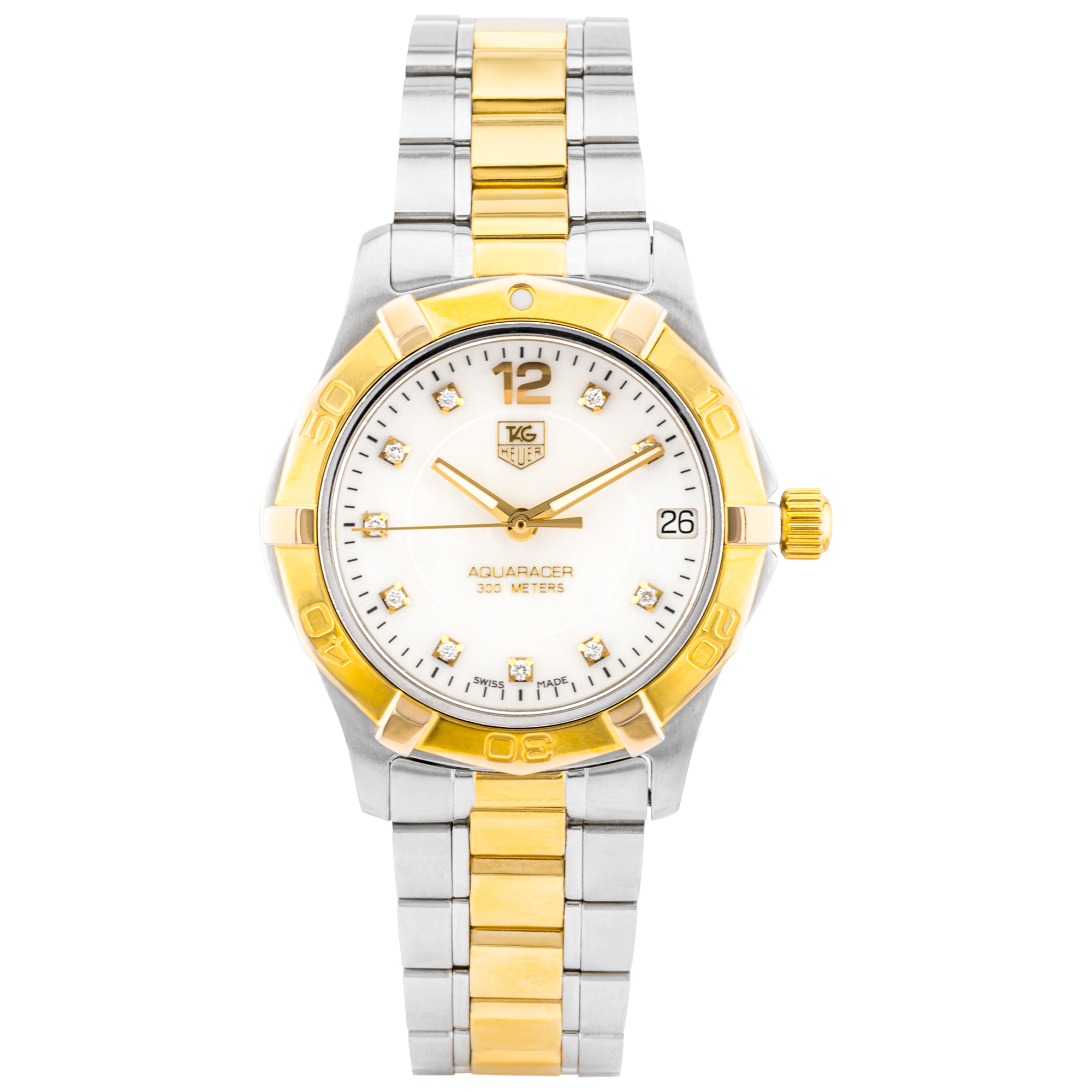 TAG Heuer Aquaracer 32mm Two-Tone Diamond Dial Ladies Watch (2015)